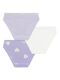 Lindex Kids' Briefs, Pack of 3, Purple/Multi - view 2, Purple/Multi