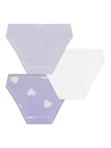 Lindex Kids' Briefs, Pack of 3, Purple/Multi - view 2, Purple/Multi