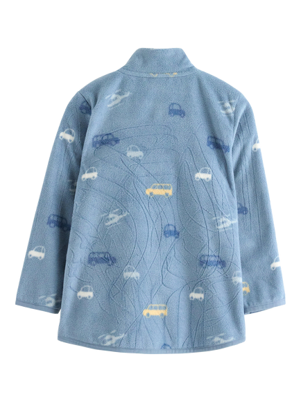 Lindex Baby Outdoor Zipped Jacket, Dusty Blue - view 2, Dusty Blue