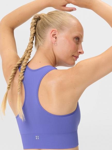 Sweaty Betty Seamless Sports Bra, Aurablue - view 2, Aurablue