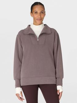 Sweaty Betty Sand Wash Sweatshirt, Brown Mid, Brown Mid