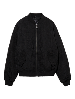 SISLEY Quilted Bomber Jacket, Black, Black