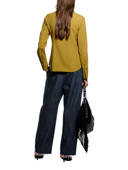 SISLEY Slim Fit Long Sleeve Shirt, Olive Green - view 2, Olive Green