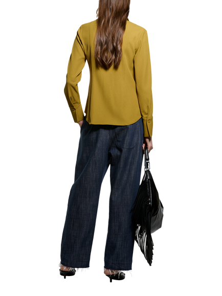 SISLEY Slim Fit Long Sleeve Shirt, Olive Green - view 2, Olive Green