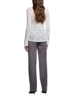 SISLEY Long Sleeve Lace Shirt, Cream - view 2, Cream