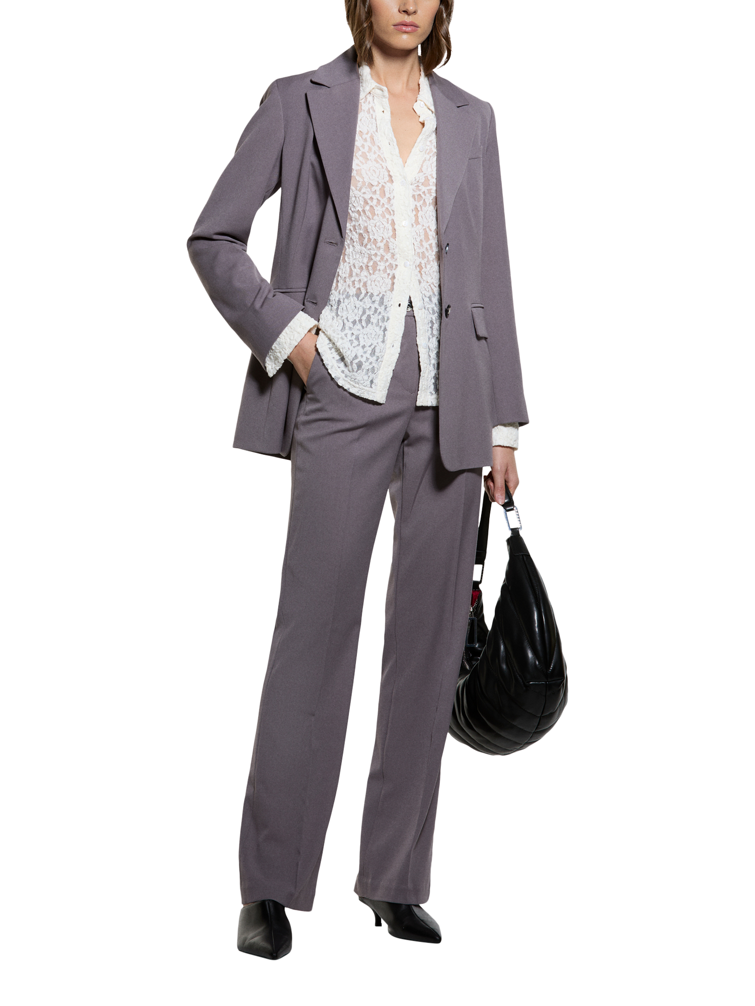 Product image 4 of 5, which shows SISLEY Long Sleeve Lace Shirt, Cream, L