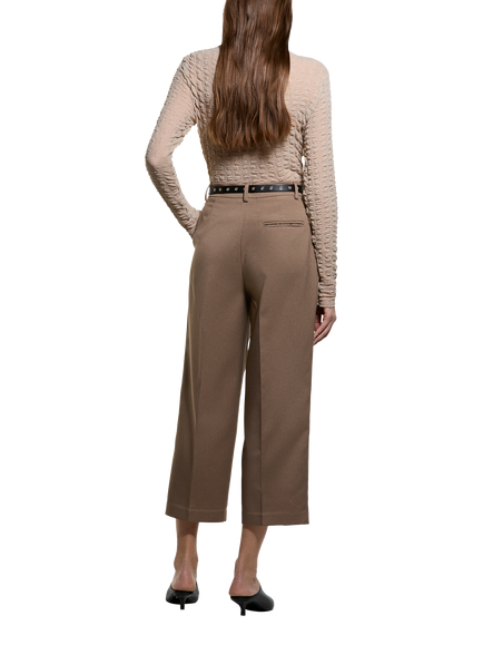 SISLEY Long Sleeve High Neck Blouse, Sand - view 2, Sand