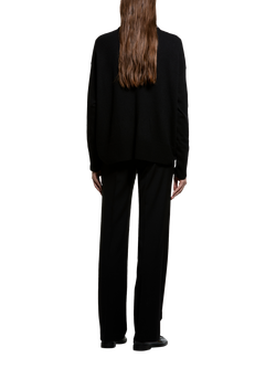 SISLEY Relaxed Fit Wool Rich Jumper, Black - view 2, Black