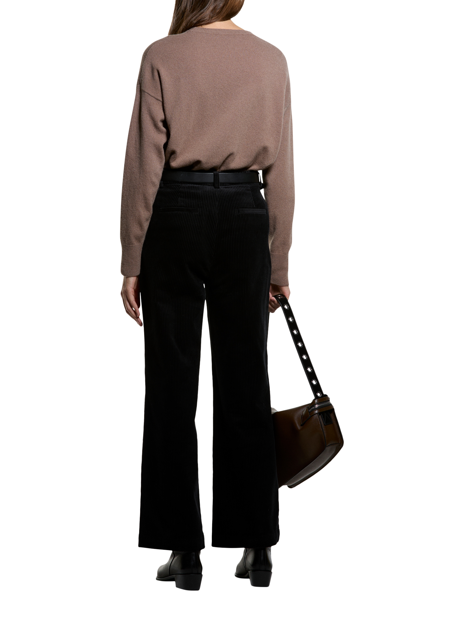 Product image 2 of 4, which shows SISLEY Relaxed Fit Wool Rich Jumper, Taupe, L