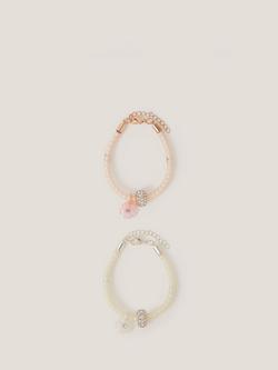 Monsoon Kids' Pearl Bracelet, Pack of 2, Pink, Pink