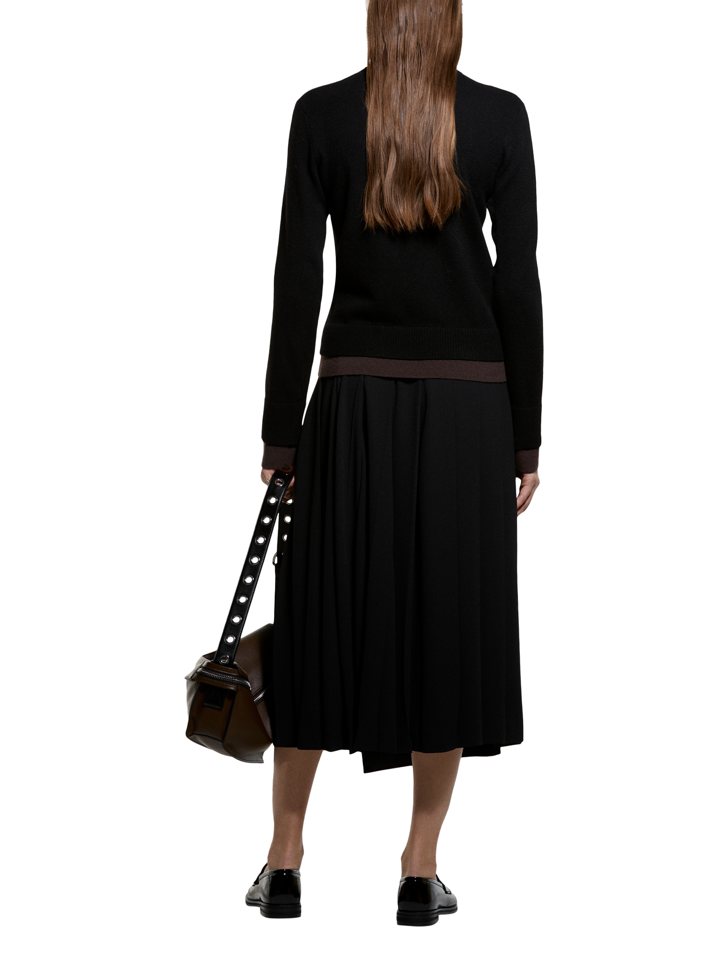 Product image 2 of 4, which shows SISLEY High Neck Wool Rich Top, Black, M