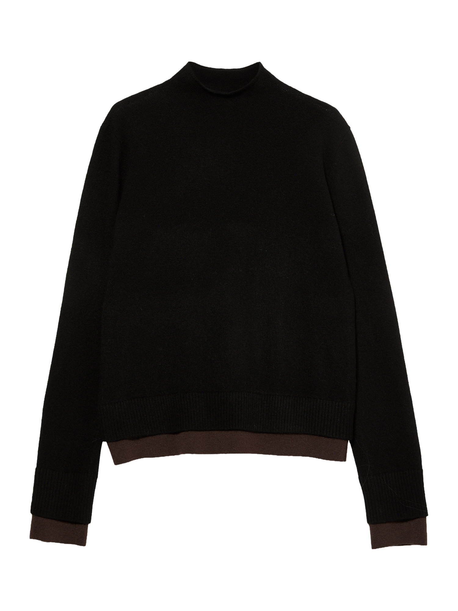 Product image 4 of 4, which shows SISLEY High Neck Wool Rich Top, Black, M