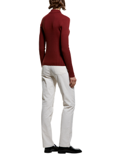 SISLEY Long Sleeve Polo Shirt, Bordeaux - view 2, Bordeaux