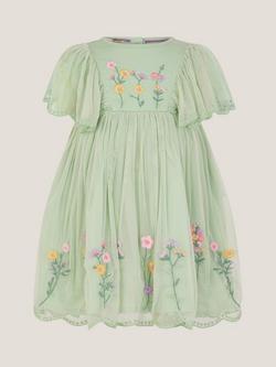 Monsoon Baby Tulle Dress, Green, Green