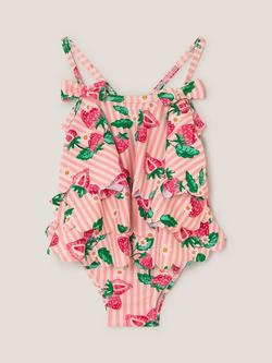 Monsoon Baby Strawberry Swimsuit, Pink, Pink