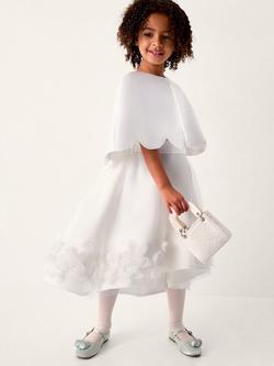 Monsoon Kids' Duchess Scallop Cape, Ivory, Ivory