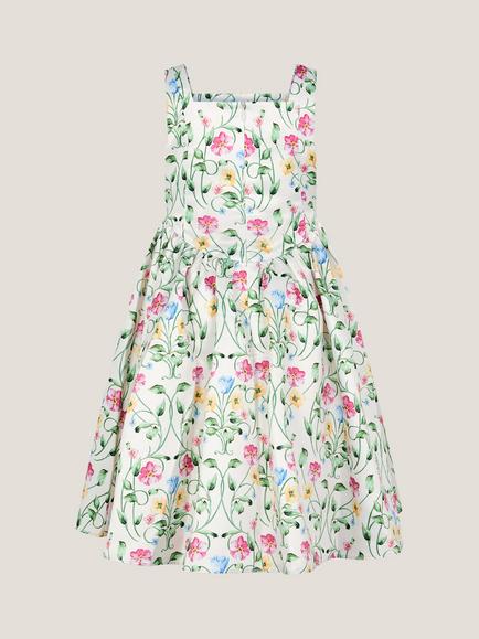 Monsoon Kids' Dancer Floral Party Dress, Multi - view 2, Multi