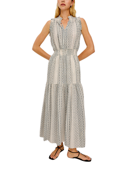 Rails Alessi Stripe Linen Rich Maxi Dress, Cream, Cream