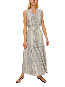 Rails Alessi Stripe Linen Rich Maxi Dress, Cream - view 2, Cream