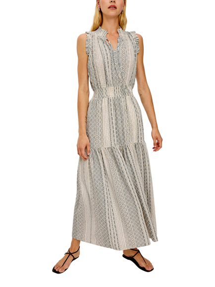 Rails Alessi Stripe Linen Rich Maxi Dress, Cream - view 2, Cream