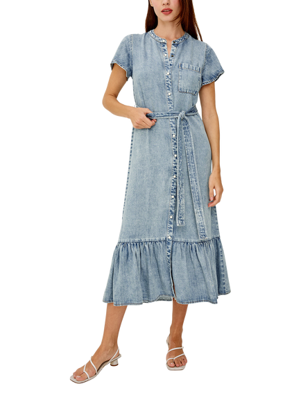 Rails Kahlo Denim Shirt Dress, Light Blue, Light Blue