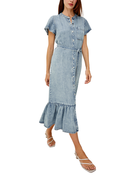Rails Kahlo Denim Shirt Dress, Light Blue - view 2, Light Blue
