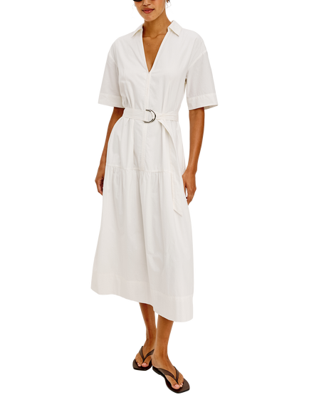 Rails Richmond Shirt Midi Dress, White, White