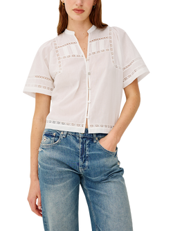 Rails Alanis Embroidered Shirt, White, White
