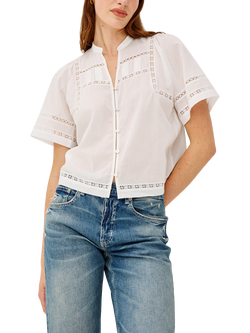 Rails Alanis Embroidered Shirt, White - view 2, White
