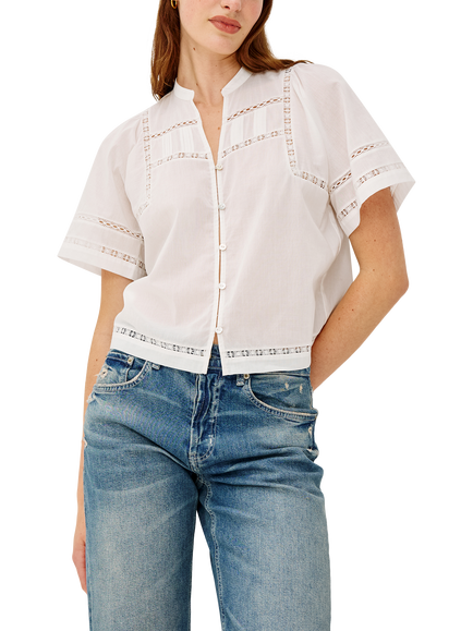 Rails Alanis Embroidered Shirt, White - view 2, White