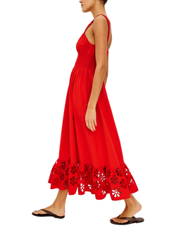 Rails Moira Cutwork Midi Dress, Red - view 2, Red