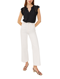 Rails Allea Poplin Ruffle Top, Black - view 2, Black