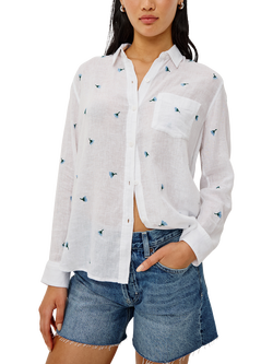 Rails Charli Bluebell Linen Rich Shirt, Bluebell Carnations, Bluebell Carnations