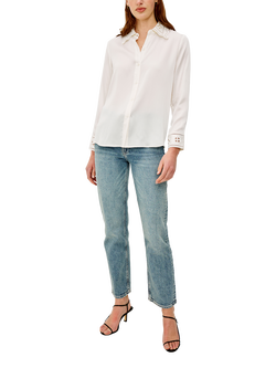 Rails Clarise Embroidered Pure Silk Shirt, White - view 2, White