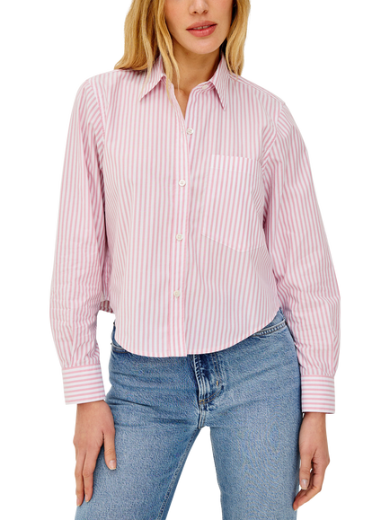 Rails Ramy Stripe Shirt, Pink/White, Pink/White