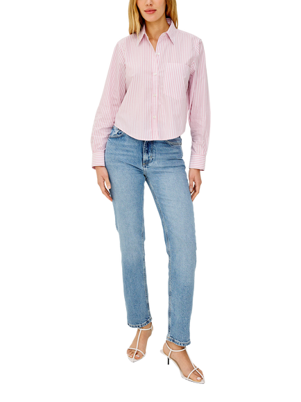 Rails Ramy Stripe Shirt, Pink/White - view 2, Pink/White
