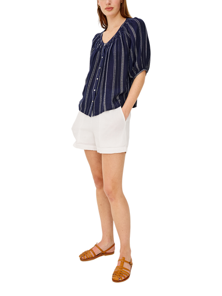 Rails Marina Stripe Linen Rich Shirt, Marina Stripe - view 2, Marina Stripe