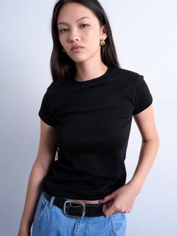 Topshop Everyday Crew Neck T-Shirt, Black