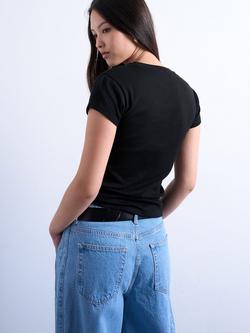 Topshop Everyday Crew Neck T-Shirt - view 2, Black