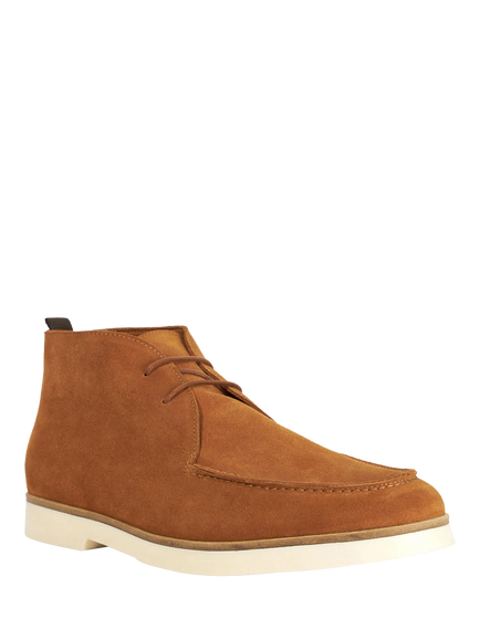 Dune London Citron Suede Chukka Boots, Brown - view 2, Brown