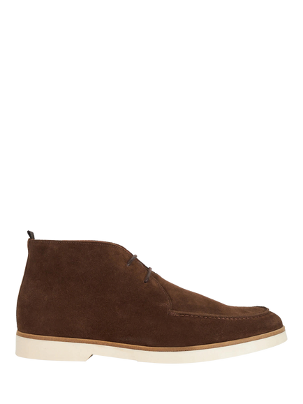 Dune London Citron Suede Chukka Boots, Dark Brown, Dark Brown