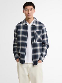 Barbour International Elm Tartan Overshirt, Oxford Navy, Oxford Navy