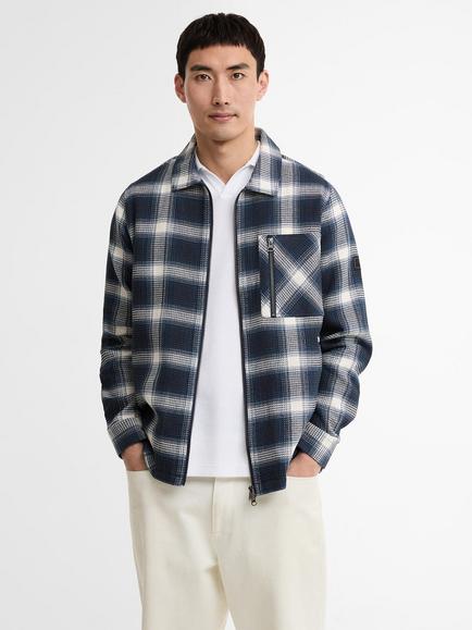 Barbour International Elm Tartan Overshirt, Oxford Navy, Oxford Navy