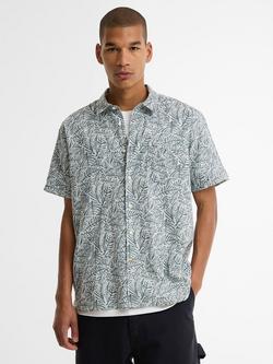 Barbour Dearham Printed Short Sleeved Shirt, Dusty Slate, Dusty Slate