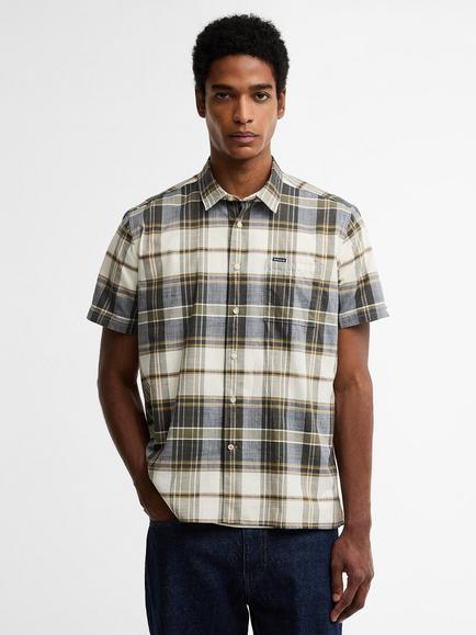 Barbour Grassbeach Short Sleeved Shirt, Whisper White, Whisper White