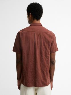 Barbour Kingswood Ripstop Short Sleeved Shirt, Burnt Pepper - view 2, Burnt Pepper