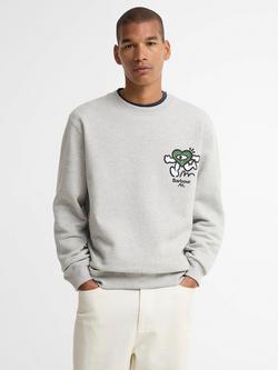 Barbour x Mul Cotton Sweatshirt, Grey Marl, Grey Marl