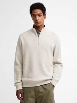 Barbour Ravensworth Half-Zip Sweatshirt, Ecru Marl, Ecru Marl