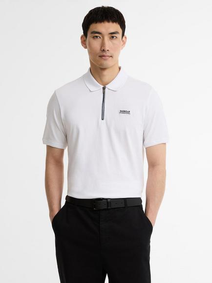 Barbour International Ashmann Polo Shirt, White, White