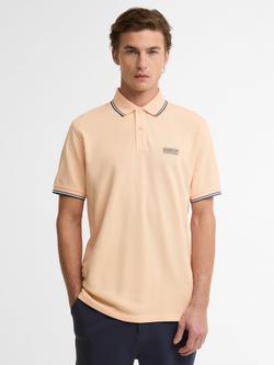Barbour International Evan Tipped Polo Shirt, Bleached Apricot, Bleached Apricot